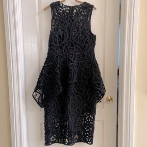 Peplum lace evening dress